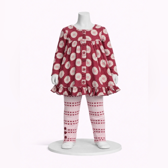 SweetHoney Other - SweetHoney Red Floral Toddler Set 4T